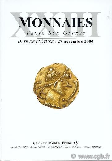 Monnaies 23 CLAIRAND Arnaud, GOUET Samuel, PRIEUR Michel, SCHMITT Laurent, 
