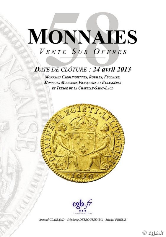Monnaies 58 CLAIRAND Arnaud, DESROUSSEAUX Stéphane, PRIEUR Michel