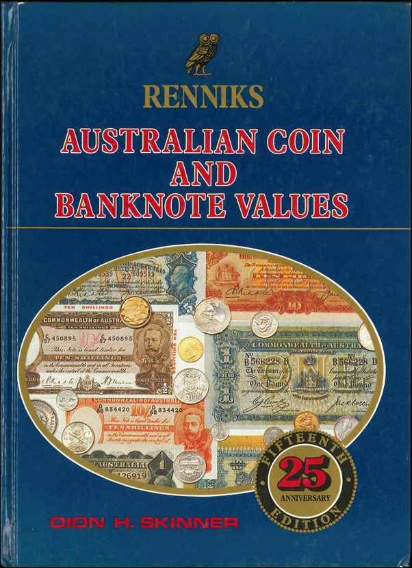 Renniks Australian coin and Banknote values SKINNER Dion H.