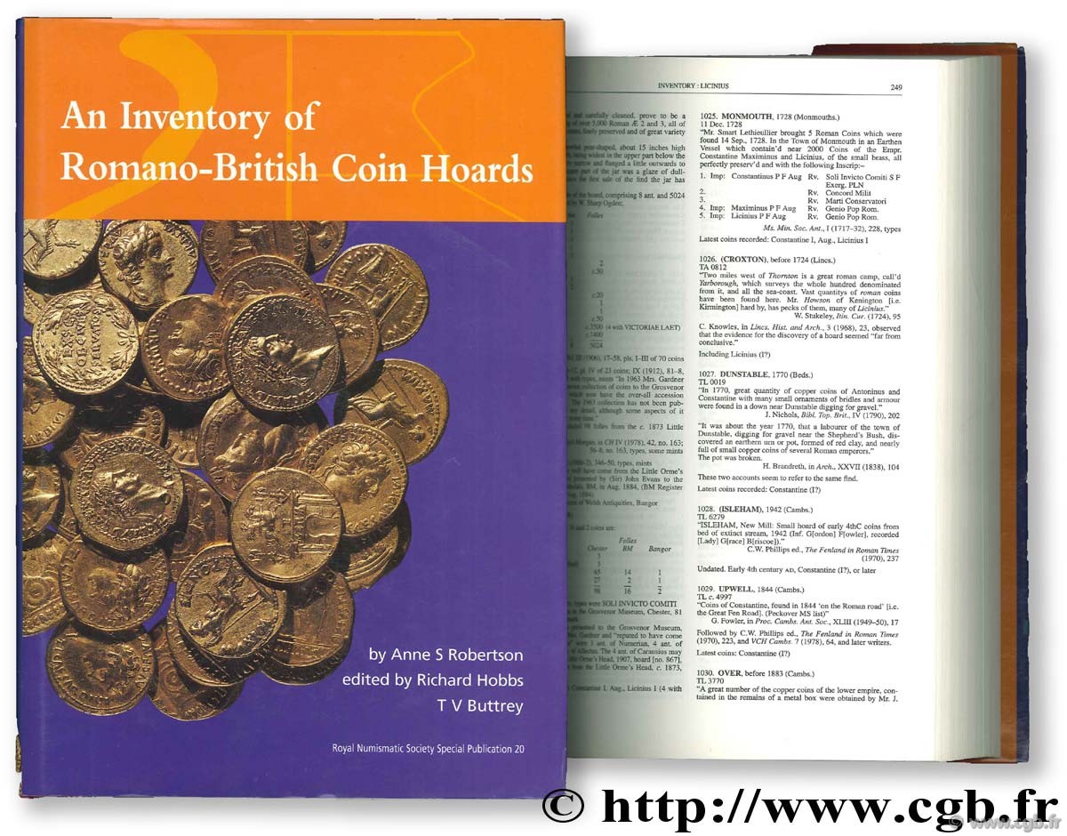 An Inventory of Romano-British Coins Hoards ROBERTSON A.-S.