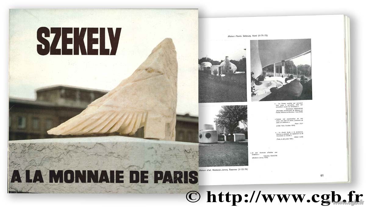 Szekely à la Monnaie de Paris, novembre 1891 - février 1982 