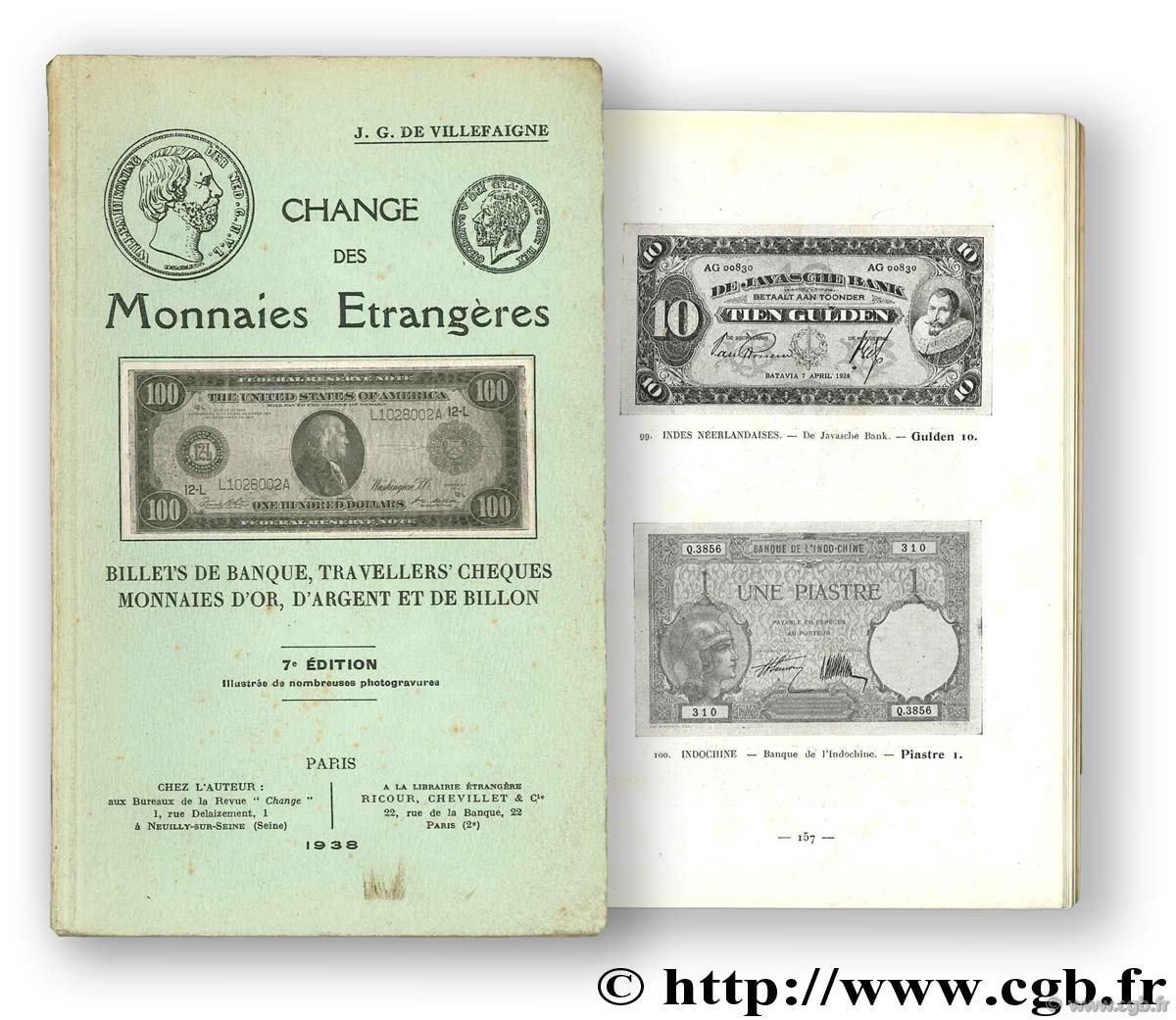 Change des monnaies étrangères VILLEFAIGNE J.-G.  de