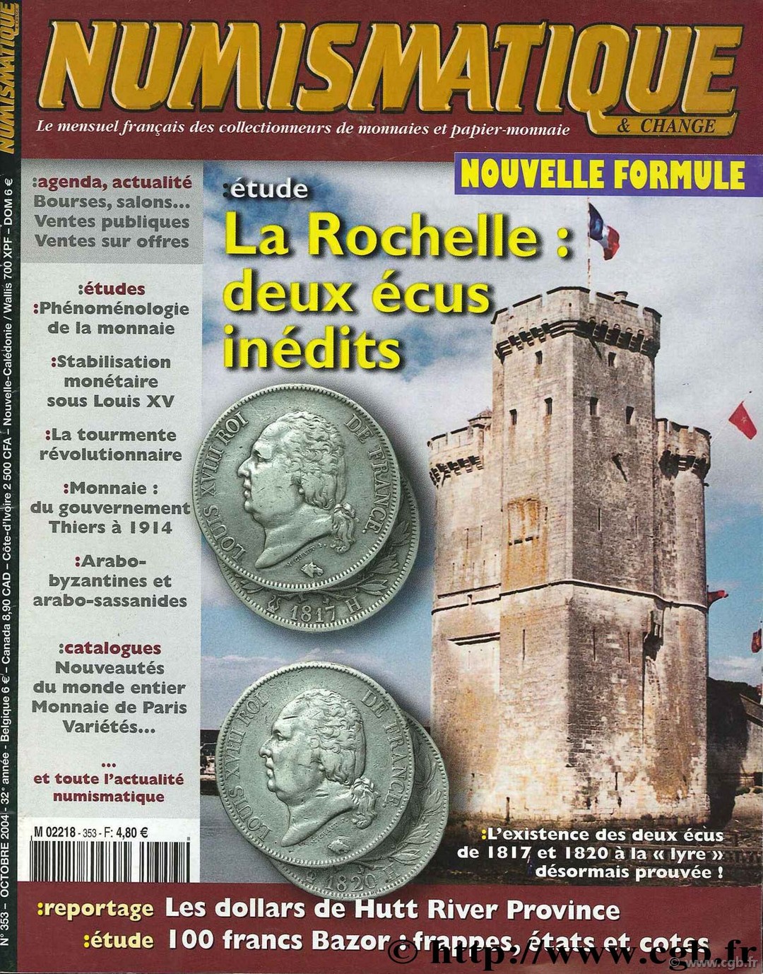 Numismatique & Change, Octobre 2004, n°353 NUMISMATIQUE ET CHANGE