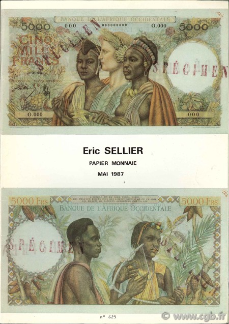 Papier monnaie, Mai 1987 SELLIER E.