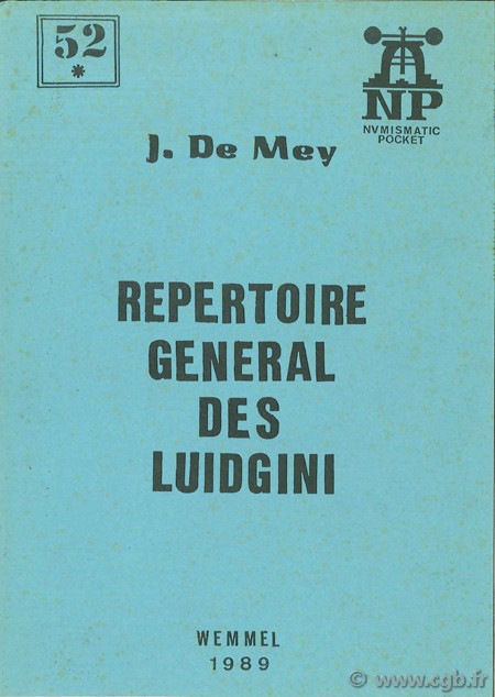 Répertoire général des Luidgini De MEY J.