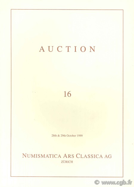 Numismatic Ars Classica AG, Auction 16, 28th & 29th October 1999 