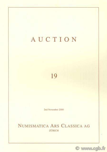 Numismatic Ars Classica AG, Auction 19, 2nd November 2000 