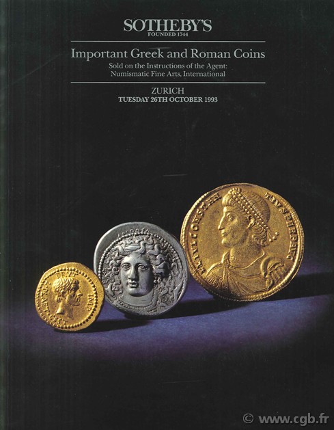 Sotheby s, Important Greek and Roman Coins, 26th october 1993 