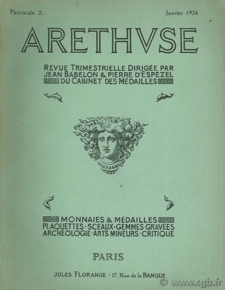 Revue Aréthuse, fascicule 2 BABELON J., D ESPEZEL P.