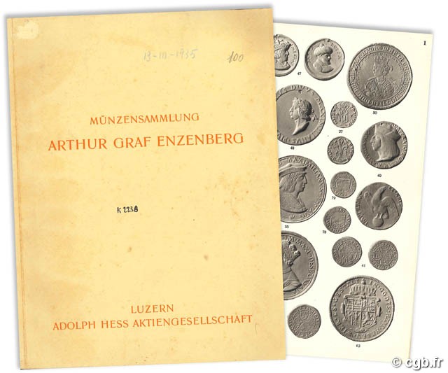 Katalog der Münzensammlung Arthur Graf Enzenberg 
