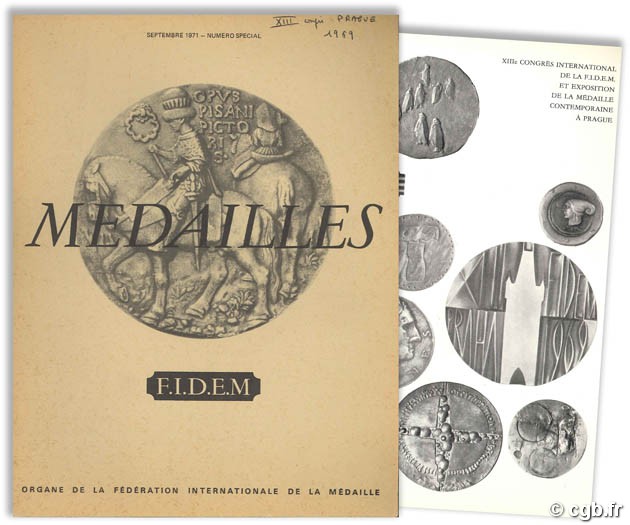 Médailles Compte Rendu du XIIIe Congrès de la F.I.D.E.M Prague 1969 Collectif