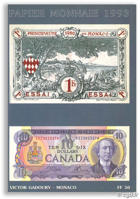 Paper money 1993 GADOURY V.