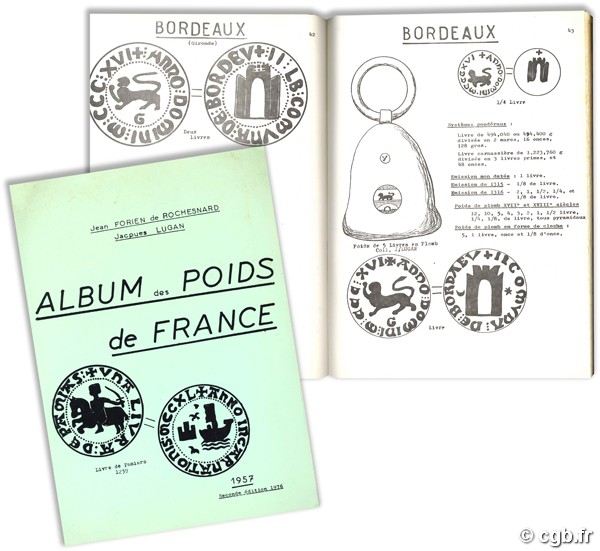 Album des poids de France ROCHESNARD J.-F., LUGAN J.