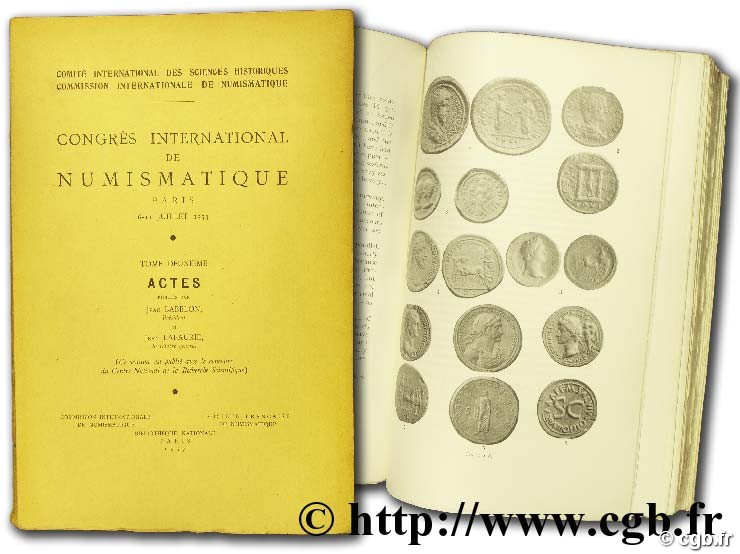 Congrès international de numismatique, Paris, 1953 BABELON J., LAFAURIE J.
