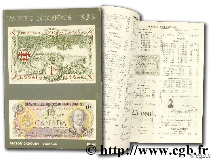 Papier monnaie 1993 GADOURY V.