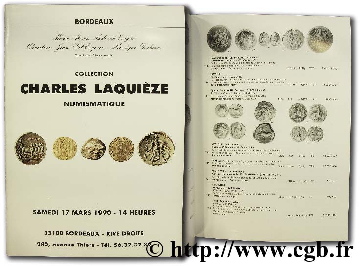 Collection Charles Laquièze, numismatique BARRE G.