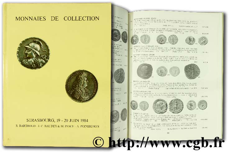 Monnaies de collection - ventes aux enchères publique - 19-20 juin 1984 BARTHOLD R., BAUDEY J.-C.,  PESCE M., POINSIGNON A.