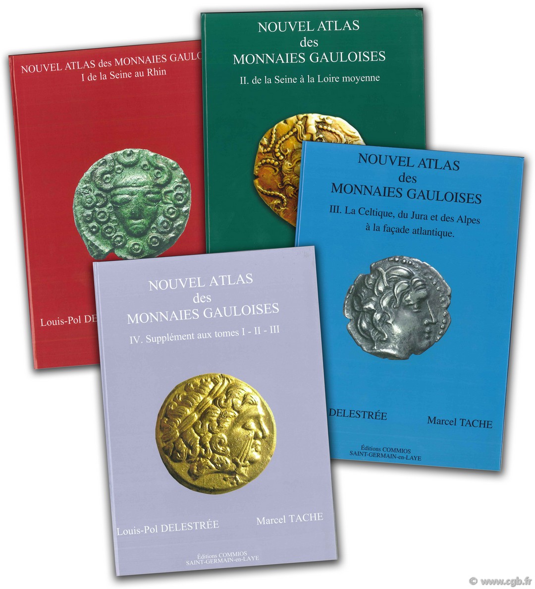 Nouvel Atlas des monnaies Gauloises : les 4 tomes DELESTRÉE L.-P., TACHE M.