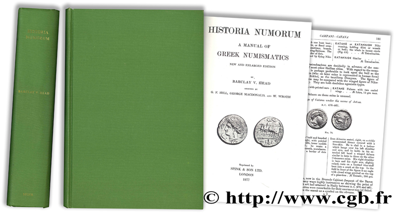 Historia Numorum, a manual of Greek Numismatics - New and enlarged edition HEAD B.-V.
