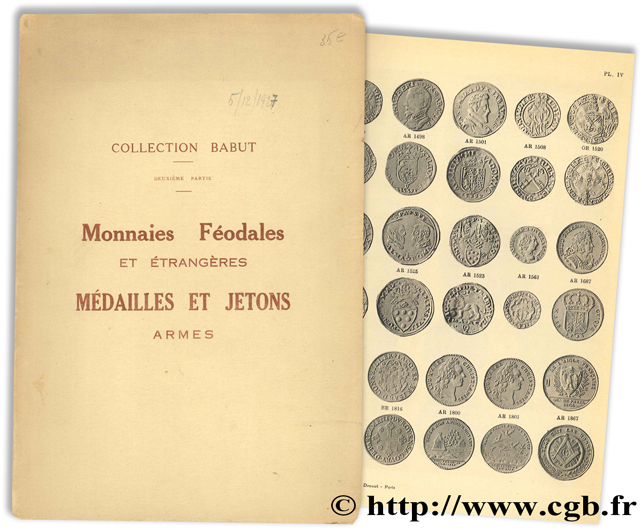 Collection Babut - Deuxième partie - Monnaies féodales et étrangères, médailles et jetons - Armes BOURGEY E.