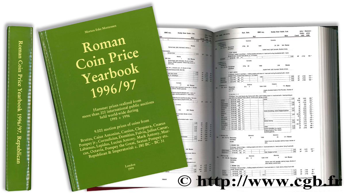 Roman Coin Price Yearbook 1996/97 - Republican : c. 280 BC - BC 31 MORTENSEN M.-E.