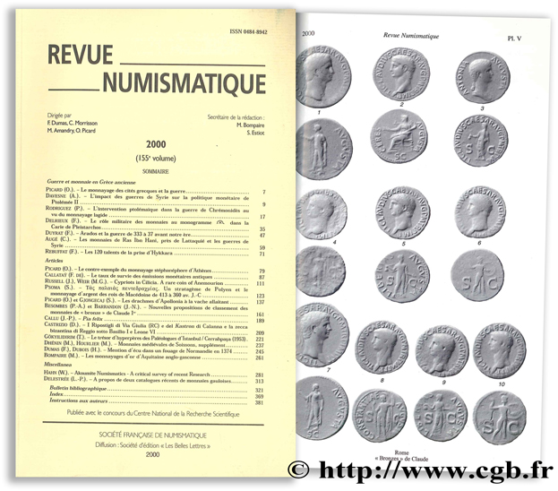 Revue Numismatique, 155ème volume Collectif