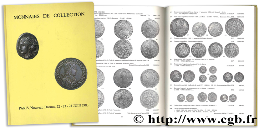 Monnaies de collection n°4, 22-23-24 juin 1983 BARTHOLD R., BAUDEY J.-C., PESCE M., POINSIGNON A.