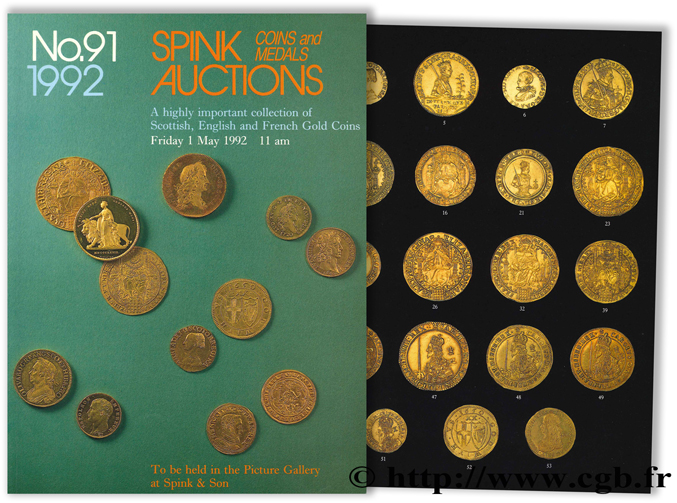 Spink Auctions, Coins and Medals : Sale n°91/1992 