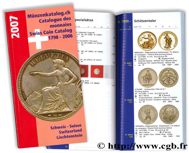 Catalogue des monnaies 2007 (SUISSE) 1798-2006 / Münzenkatalog.ch / Swiss Coin Catalog WARTENWEILER H.-U.