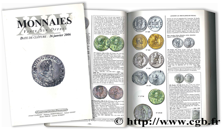 Monnaies XXV CLAIRAND A., DESROUSSEAUX S., GOUET S., PRIEUR M., SCHMITT L.