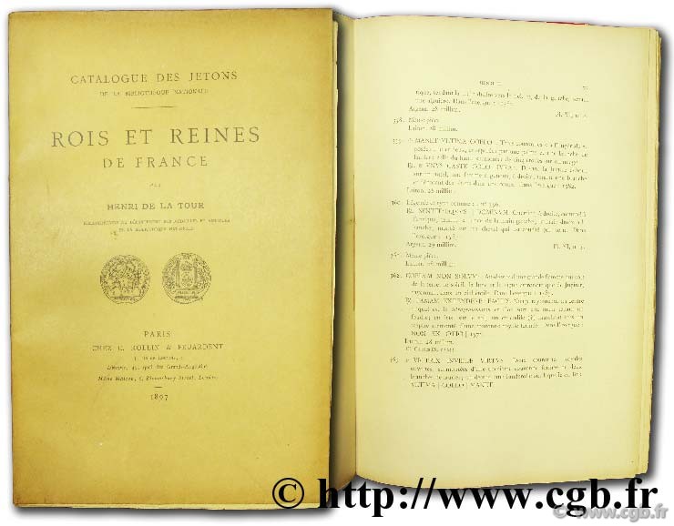 Catalogue des jetons des rois et reines de France La TOUR H. de