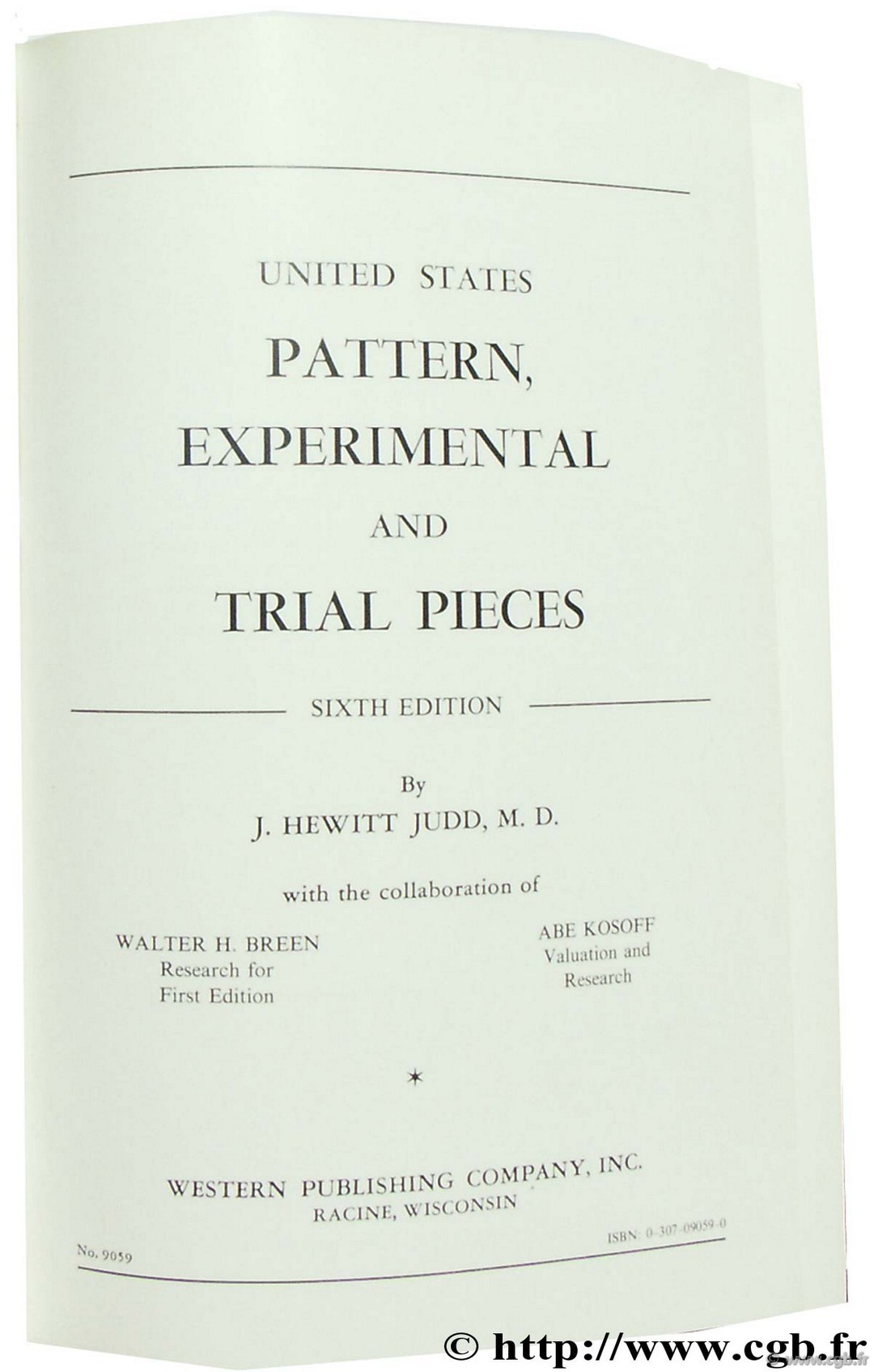 United States Pattern, Experimental and Trial Pieces sixth edition 
