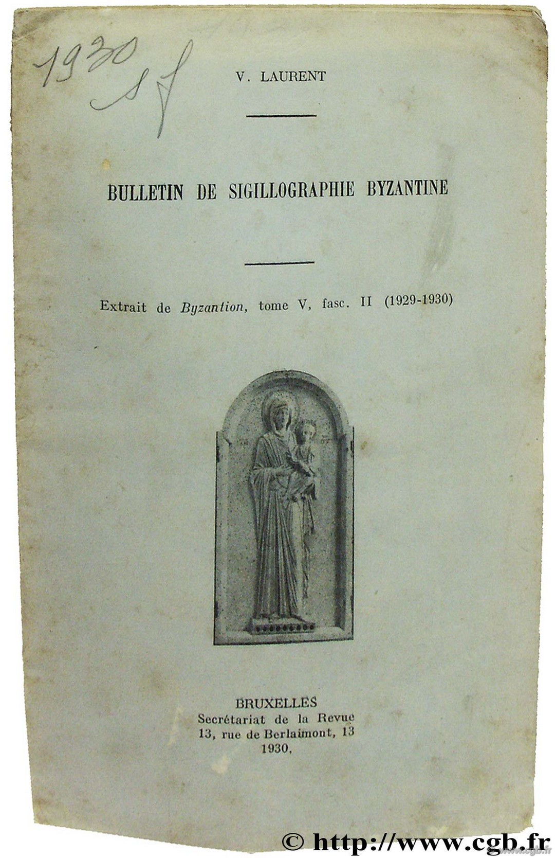 Bulletin de sigillographie byzantine  LAURENT V.
