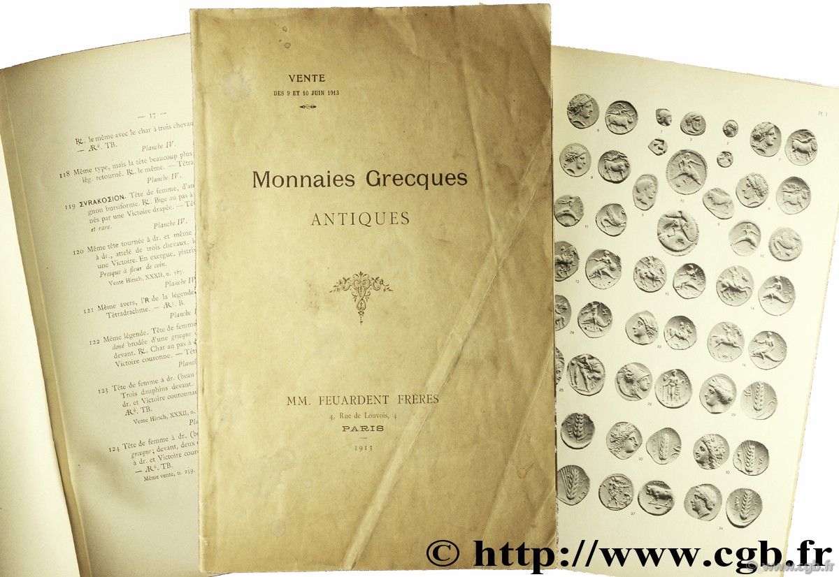Monnaies grecques antiques provenant en majeure partie de la collection d un artiste Français FEUARDENT F.