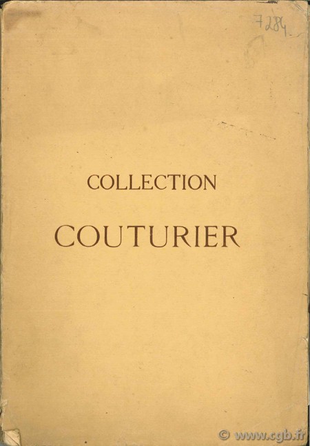 Collection Couturier, monnaies antiques grecques et romaines, monnaies françaises, médailles et jetons 