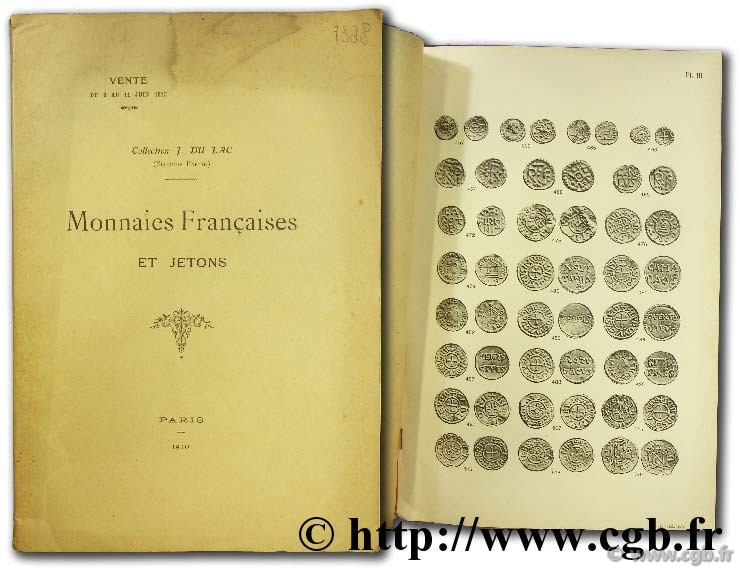 Collection J. du Lac. Monnaies françaises et jetons (seconde partie) FEUARDENT F., ROLLIN H.