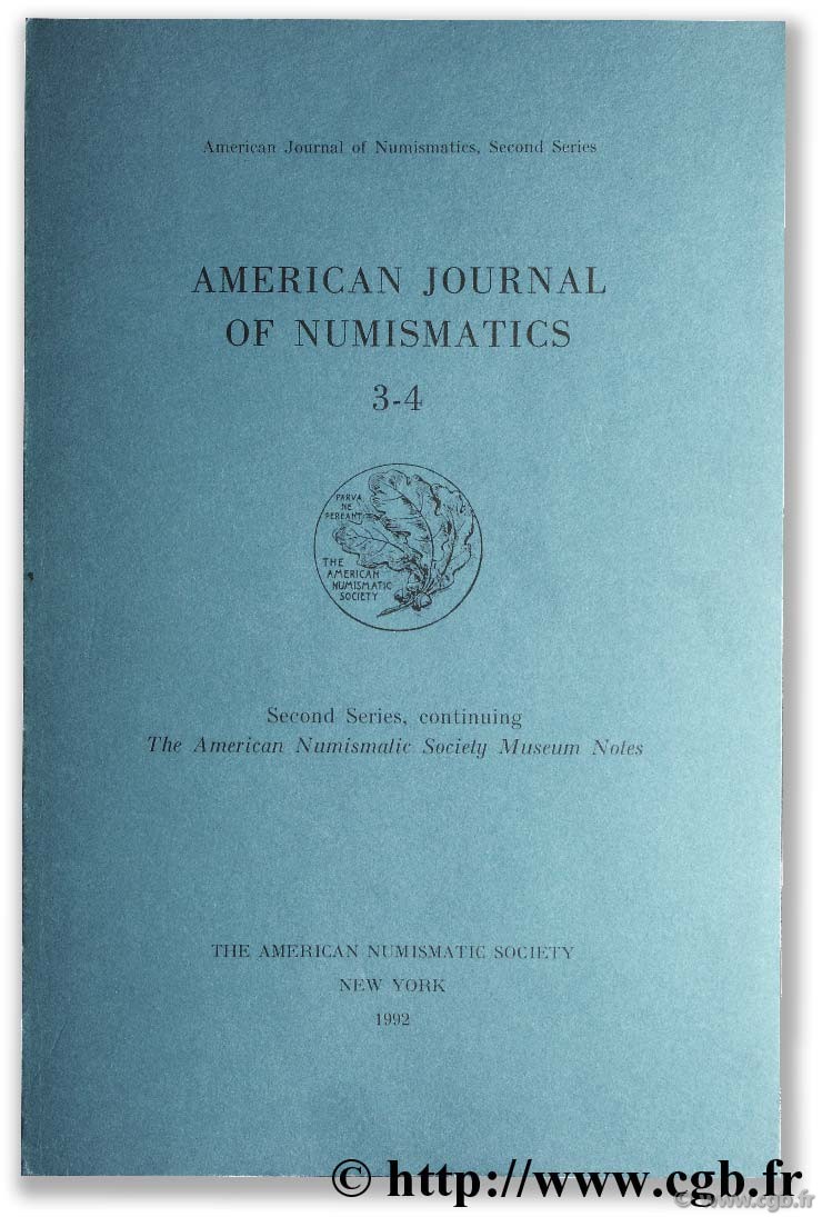 American journal of numismatics 3-4, second séries 