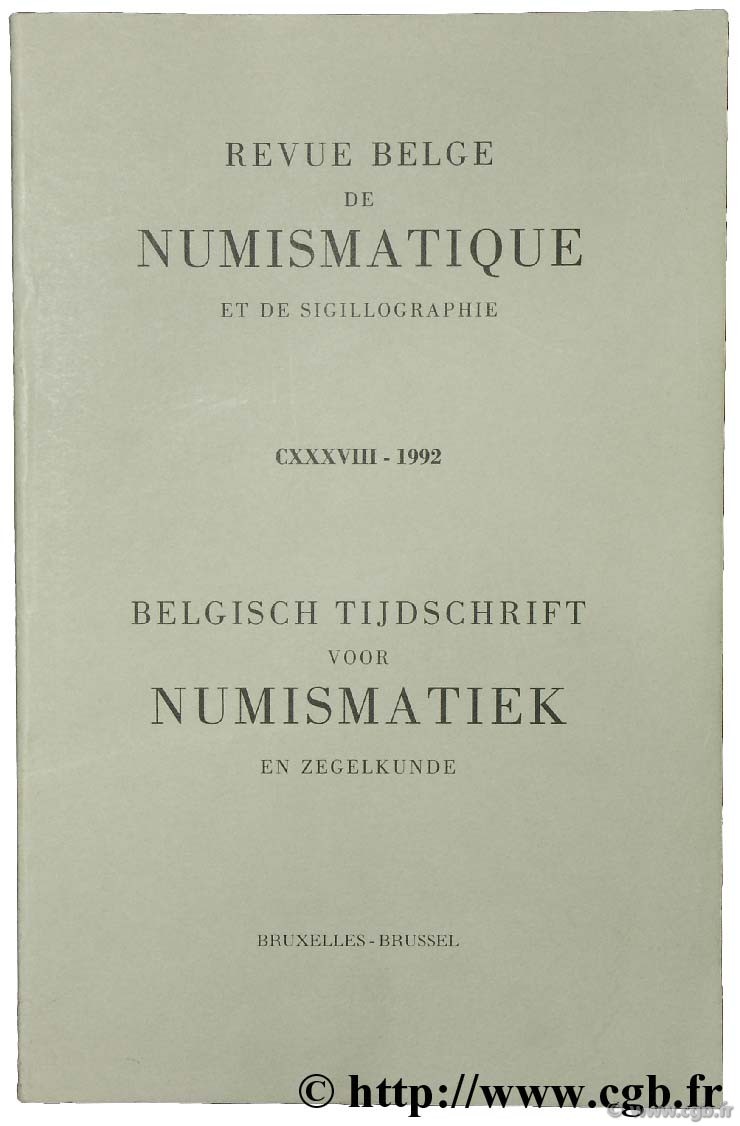 Revue Belge de numismatique et de Sigillographie  NASTER P., HACKENS T.