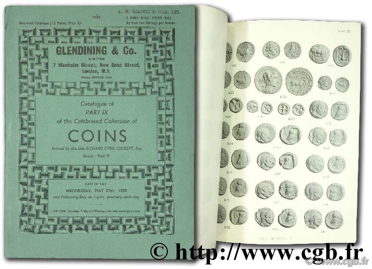 Catalogue of part IX of the celebrated collection of coins formed by the late Richard Cyril Lockett, Esq. Greek part III 