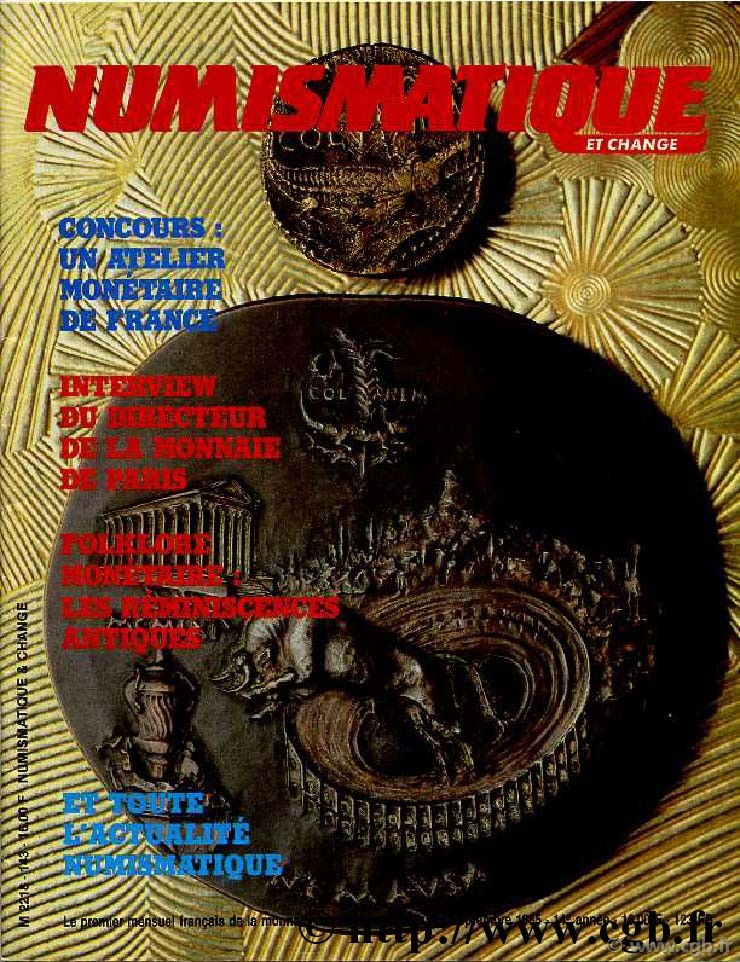 Numismatique & Change n°143 - septembre 1985 NUMISMATIQUE ET CHANGE