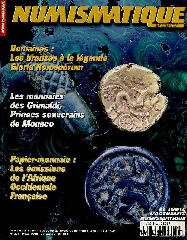 Numismatique & Change n°281 - mars 1998 NUMISMATIQUE ET CHANGE