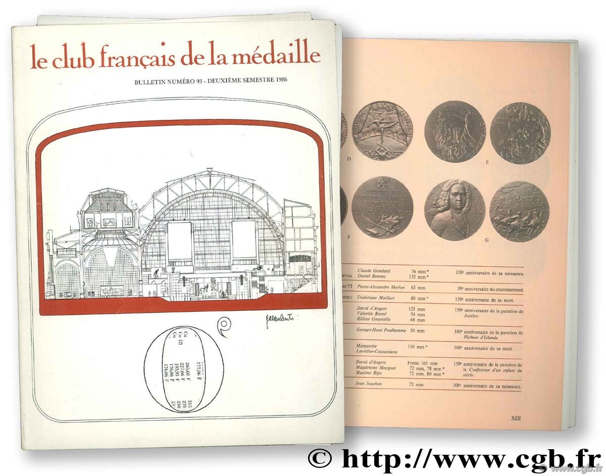 Le club français de la médaille, n°93, 1986 Collectif