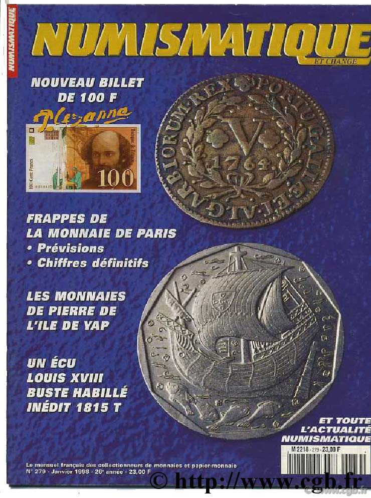 Numismatique et change n°279, janvier 1998 NUMISMATIQUE ET CHANGE