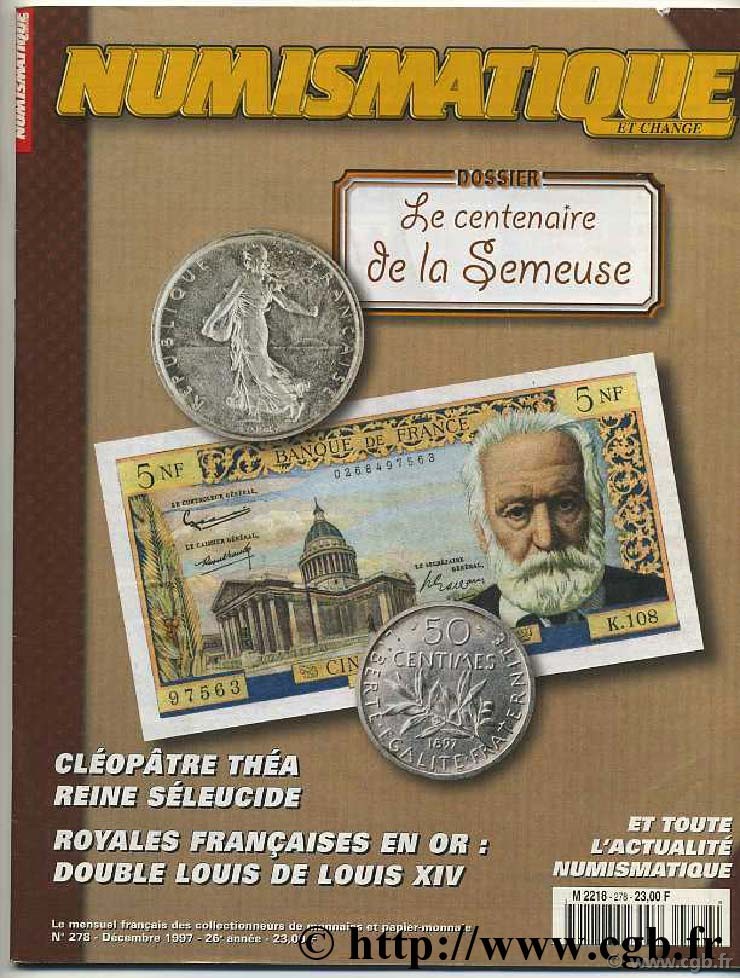 Numismatique et change n°278, décembre 1997 NUMISMATIQUE ET CHANGE