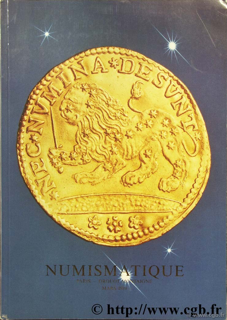 Monnaies de collections et médailles, Vente aux enchères publiques, mars 1989 VINCHON J.