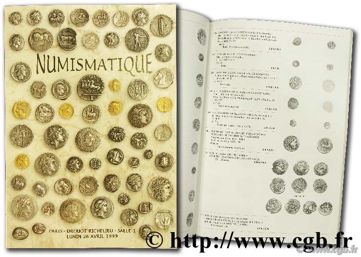 Numismatique, monnaies de collections en or, electrum et argent VINCHON J.