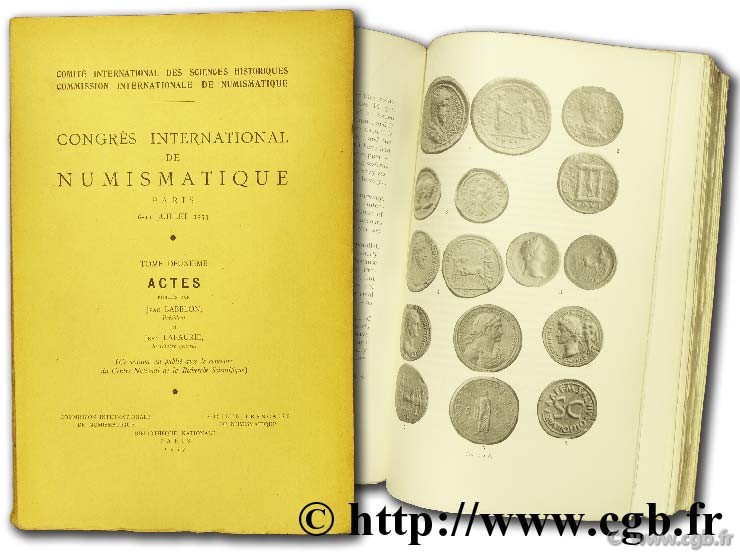 Congrès international de numismatique, Paris, 1953 BABELON J., LAFAURIE J.