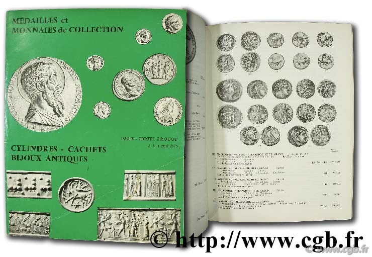 Médailles et monnaies de collection, cylindres, cachets, bijoux antiques VINCHON J.