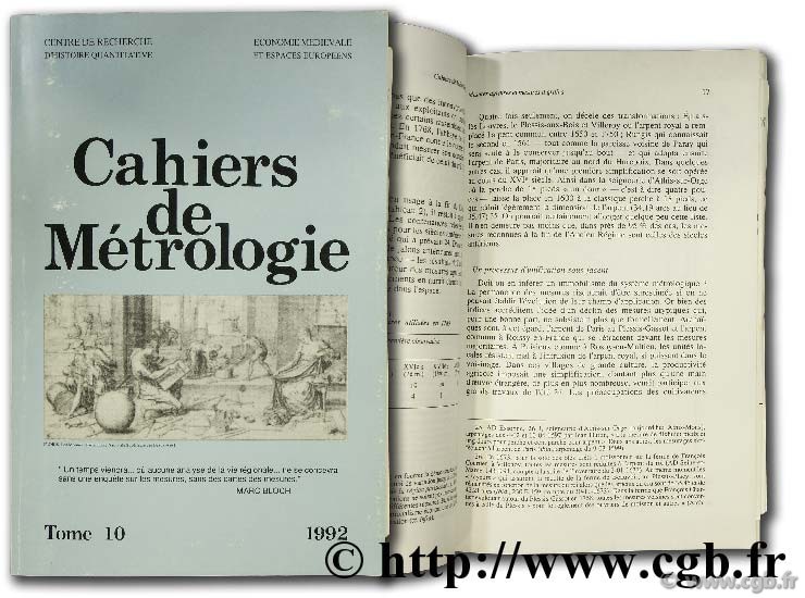 Cahier de métrologie  CENTRE DE RECHERCHE D HISTOIRE QUANTITATIVE