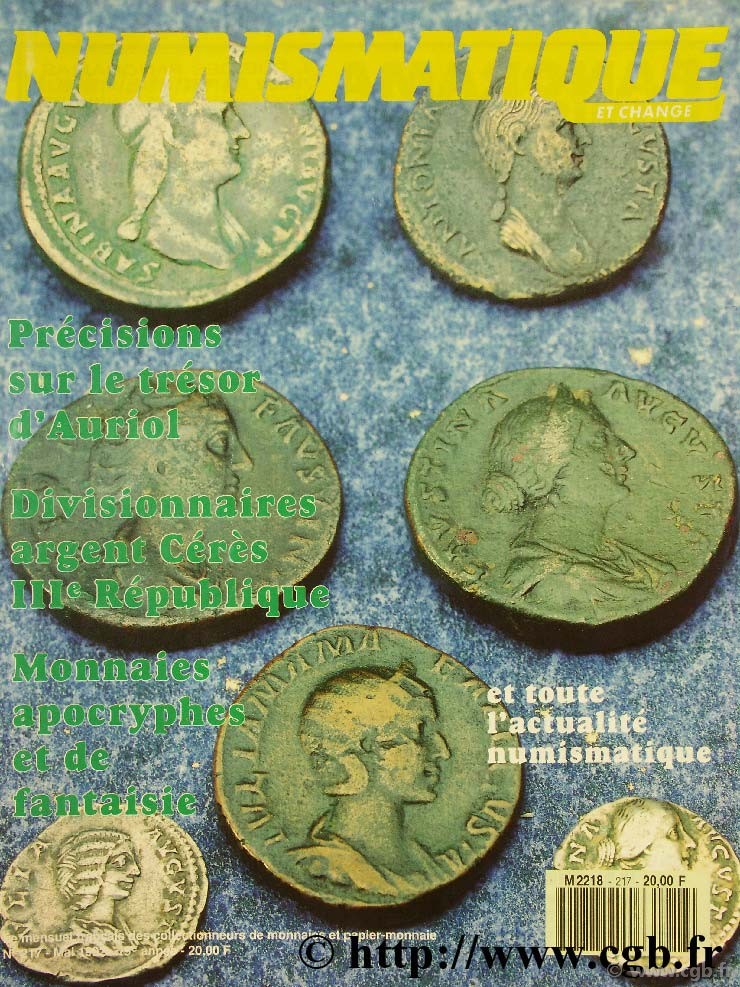 Numismatique et change n°217, mai 1992 NUMISMATIQUE ET CHANGE